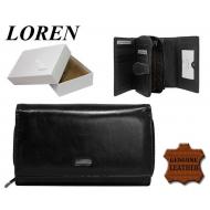 Naiste rahakott WP02L Black, LOREN, Nahast rahakotid